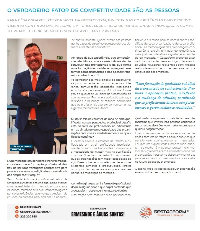 GESTACFORM em destaque na Valor Magazine